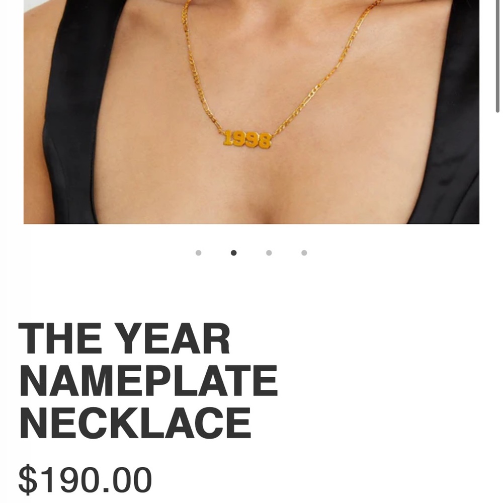 M Jewelers 1996 Year Namplate Necklace